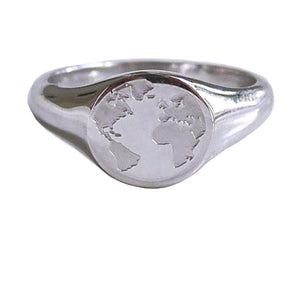 By.Ortiz,THE-WORLD-RING, World-Signet-Ring, Sterling-Silver